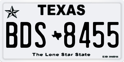 TX license plate BDS8455