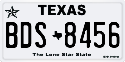 TX license plate BDS8456