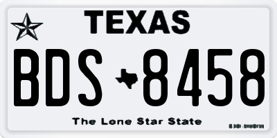 TX license plate BDS8458