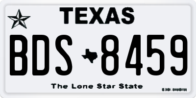 TX license plate BDS8459