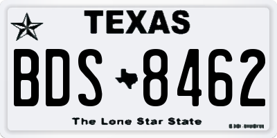 TX license plate BDS8462