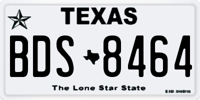 TX license plate BDS8464