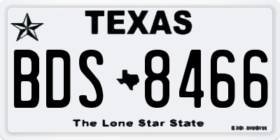 TX license plate BDS8466