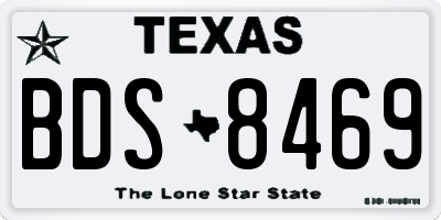 TX license plate BDS8469