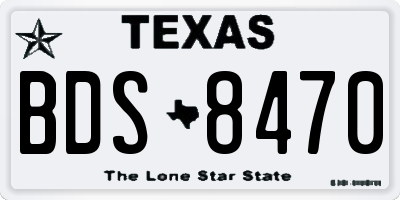 TX license plate BDS8470