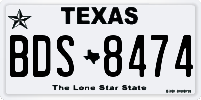 TX license plate BDS8474