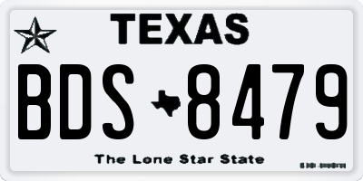 TX license plate BDS8479