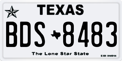 TX license plate BDS8483