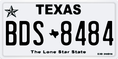 TX license plate BDS8484
