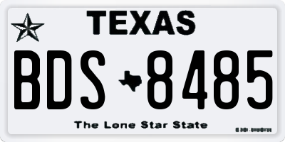TX license plate BDS8485