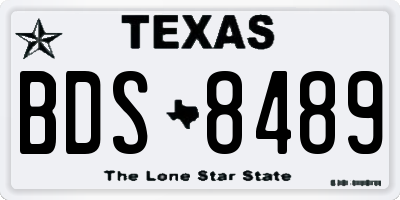TX license plate BDS8489