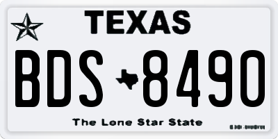 TX license plate BDS8490