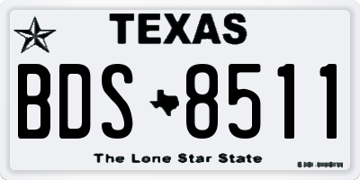 TX license plate BDS8511