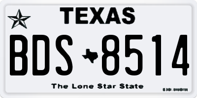 TX license plate BDS8514