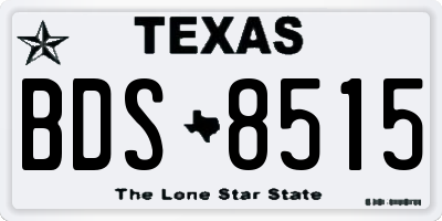 TX license plate BDS8515