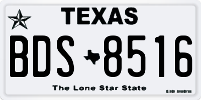TX license plate BDS8516