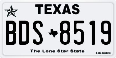TX license plate BDS8519