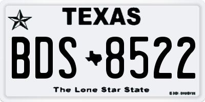 TX license plate BDS8522