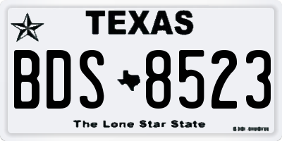 TX license plate BDS8523