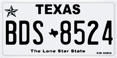 TX license plate BDS8524