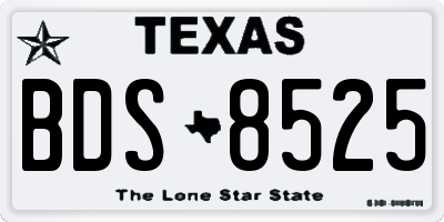 TX license plate BDS8525