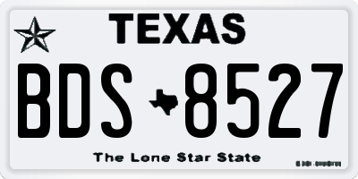 TX license plate BDS8527