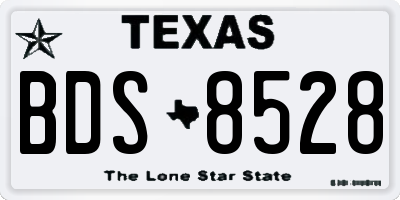 TX license plate BDS8528