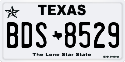 TX license plate BDS8529