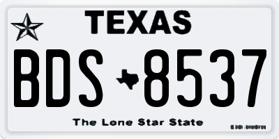 TX license plate BDS8537