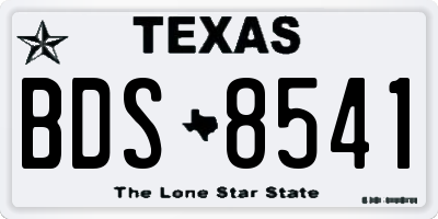 TX license plate BDS8541