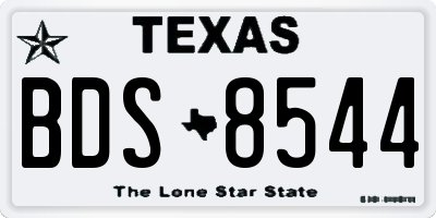 TX license plate BDS8544