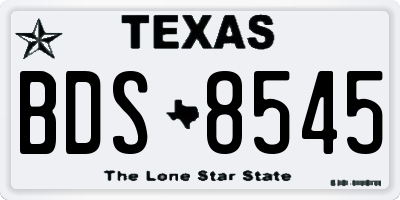 TX license plate BDS8545