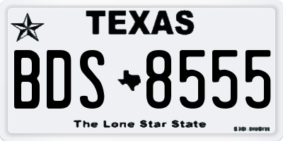 TX license plate BDS8555