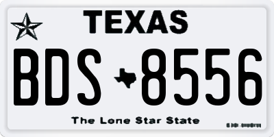 TX license plate BDS8556