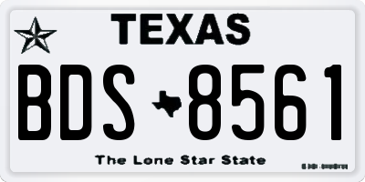 TX license plate BDS8561