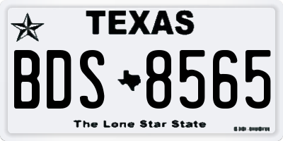 TX license plate BDS8565