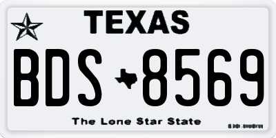 TX license plate BDS8569