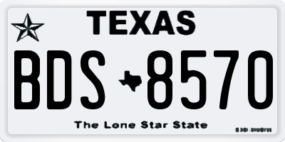TX license plate BDS8570