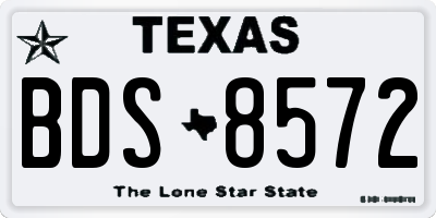 TX license plate BDS8572