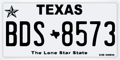 TX license plate BDS8573