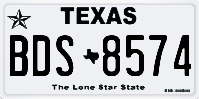 TX license plate BDS8574