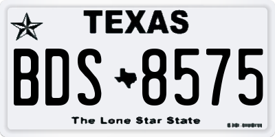 TX license plate BDS8575