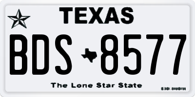 TX license plate BDS8577