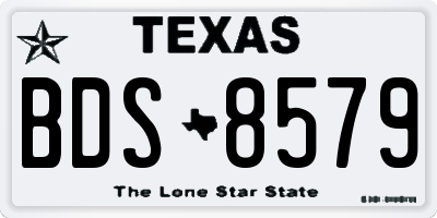TX license plate BDS8579