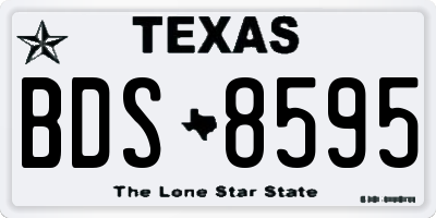 TX license plate BDS8595