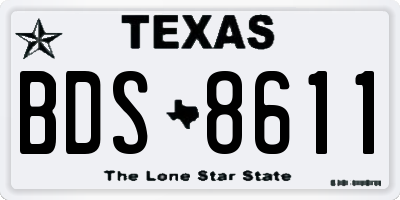 TX license plate BDS8611
