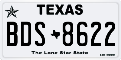 TX license plate BDS8622