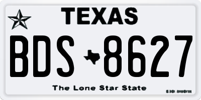 TX license plate BDS8627