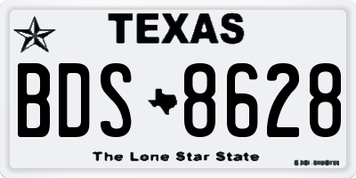 TX license plate BDS8628