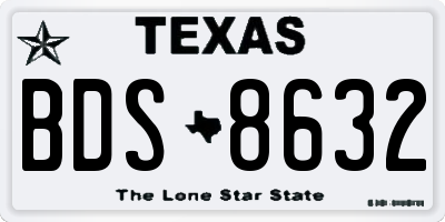 TX license plate BDS8632